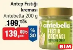 ANTEBELLA ANTEP FISTIĞI KREMASI 200 G